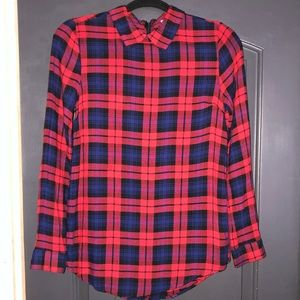 Plaid Top Sz S